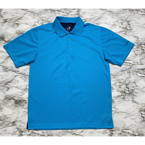 Beverly Hills Polo Club Other - Beverly Hill Polo Club Men's Polo Shirt Size M‎ Blue Short Sleeve Emb Logo